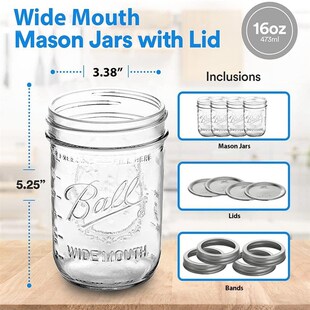Wide Mouth Mason Jars Pint Size Jars