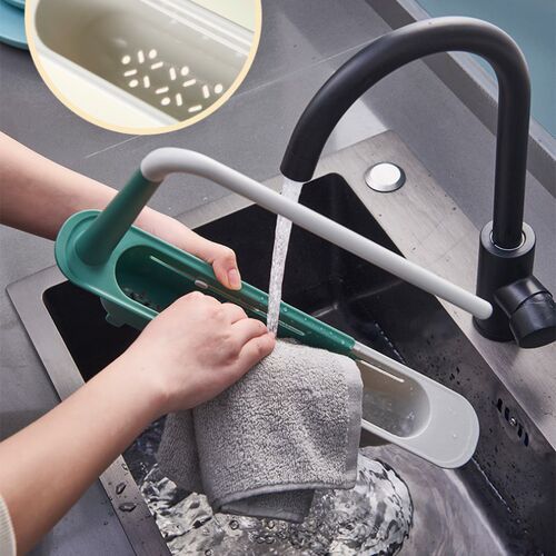 Telescopic Sink Shelf Kitchen Sinks Organizer Soap Sponge Ho