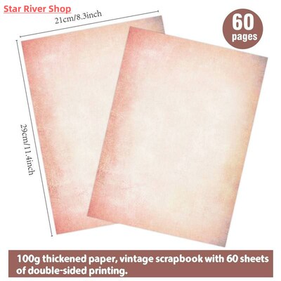 60sheets A4 Stationery Vintage Antique Design Printing Paper
