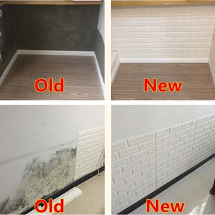 10pcs 3D Wall Sticker Imitation Brick Bedroom Christmas Home