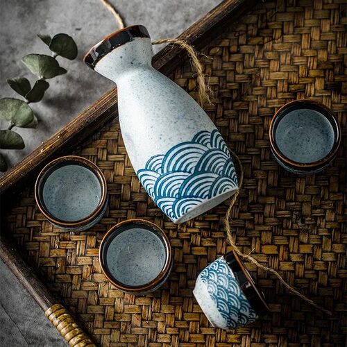 Japanese Sake Jug Wine Cup Ceramic Sake Sets Home Chinese Ba