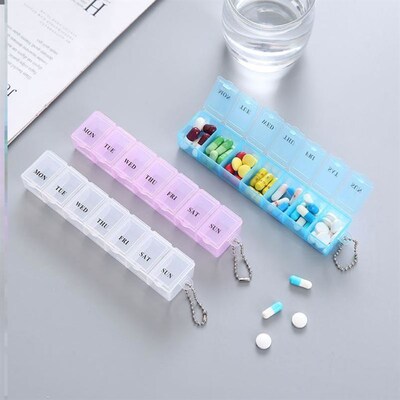 Pill Box Holder Weekly Medicine Storage Organizer Container