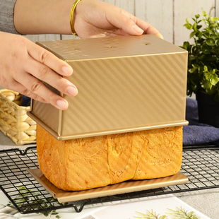 不粘压纹吐司面包模 包壳吐司模订做 波纹吐司盒g 吐司面包模