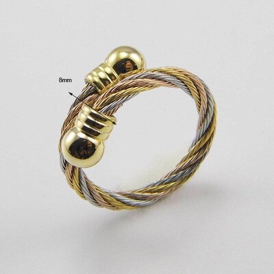 Luxury Stainless Steel Braided Open Men Women Charm Cuff Bra
