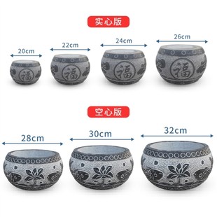 柱脚石空心石雕石墩子柱基石柱墩石青石底座柱皮圆墩仿古柱脚