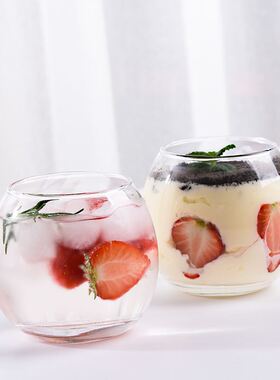 Clear drink glass, thin crystal glass, soda glass