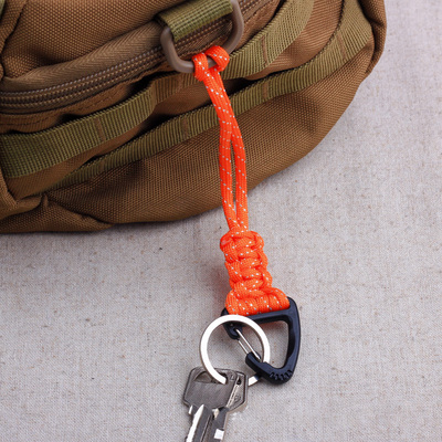 1Pcs 20cm 6 Styles Paracord Keychain Military Braided Nylon