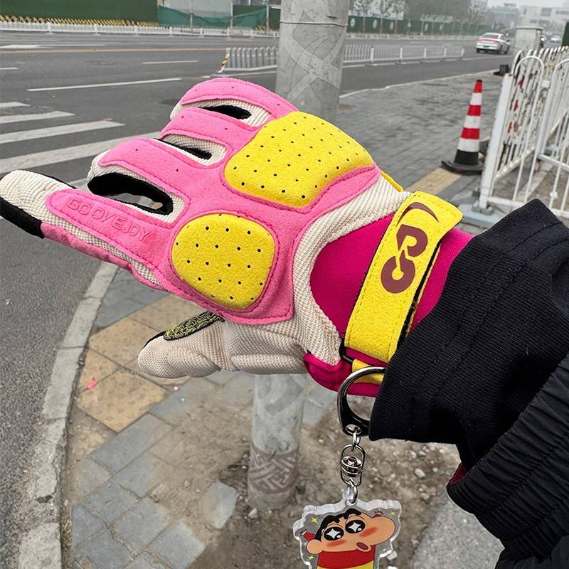 摩托车踏板机车骑行手套五指男女士冬季骑车保暖防风公路车电动车
