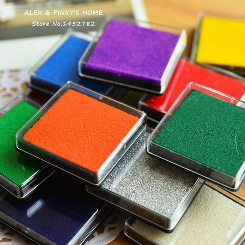 15 Colors Cute Inkpad Craft Oil Based DIY Ink Pads for Rubbe