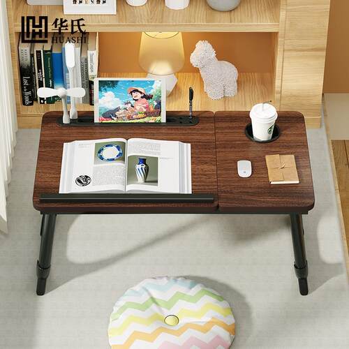 Foldable bed table Study desk laptop table Bay window table