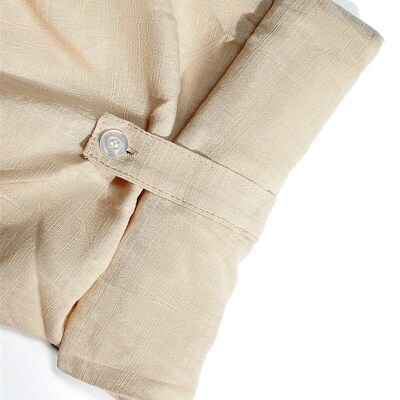 Heavyweight Mens Tshirts Summer Cotton Linen Long Sleeve Ame