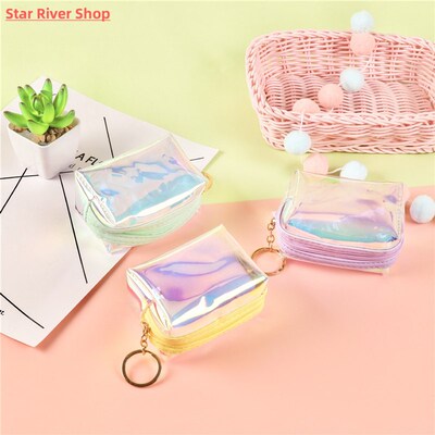 Women Coin Purse Laser Cute Zipper PVC Children Girl Coin Wa