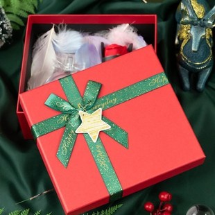 Christmas gift packaging box red empty paper boxes handbag