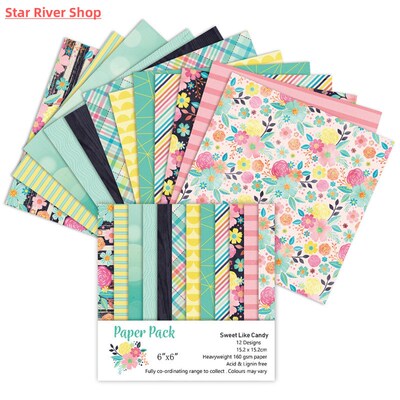 Lychee Life 12 Sheets Flower Scrapbooking Paper Art Backgrou