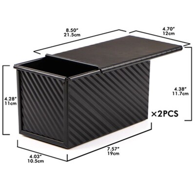 Pullman Loaf Pan Non-Stick Coating Bread Toast Box Bakeware