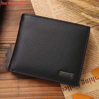 100% Genuine Leather Men Wallets Premium Product Real Cowhid