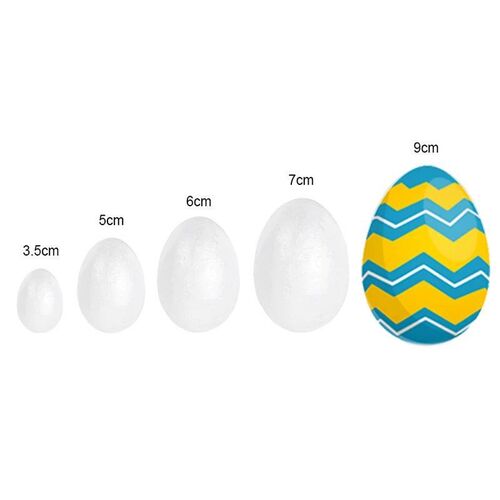 10-50pcs Easter Foam Egg White Styrofoam Fake Eggs Kids Pain