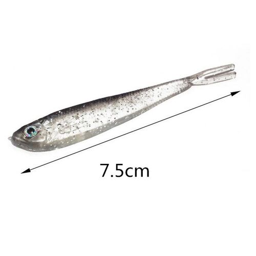10pcs Soft Fishing Lures Silicone Bait 7.5cm for Fishing Sha