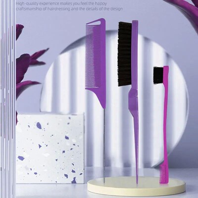 3pcs/lot Double Sided Edge Control Hair Comb Hair Styling Ha