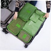 Waterproof Travel Bags Local Luggage 6Pcs Clothes Org stock