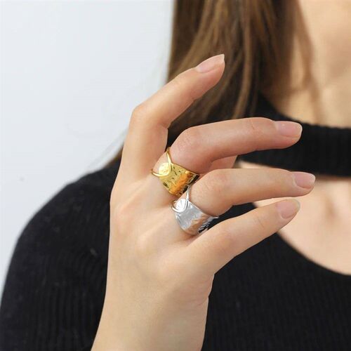 Skyrim 2023 New Fashion Irregular Rings for Women Stainless