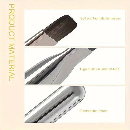 1/2Pc Lightweight Flat Head Brush for Seamless Foundation &