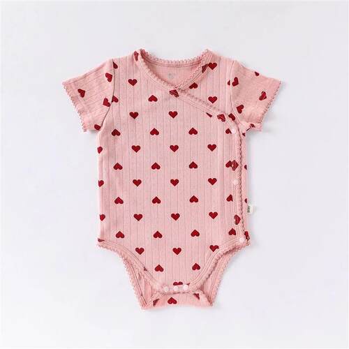 0-24M Heart Print Baby Girl Romper Summer born Kid Clothes S