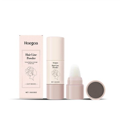 HOEGOA Light Brown Volumizing Hairline Powder - Natural Hair