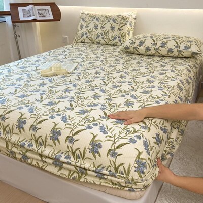 mattress cover bed sheet fitted single bedsheet elastic band