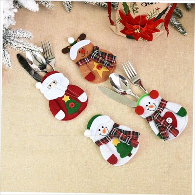 Christmas cartoon cutlery sets and restaurant cutlery bags