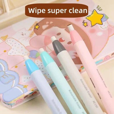 Retractable Pencil Eraser Pencil Rubber Eraser Correction Su