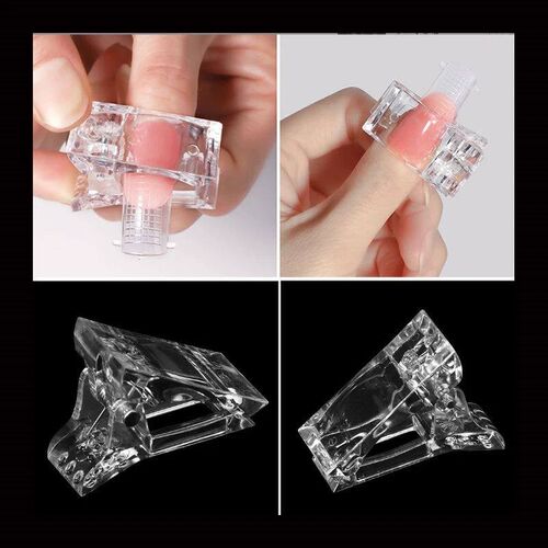 Acrylic Nail Clip Transparent Gel Quick Building Nail Tips C