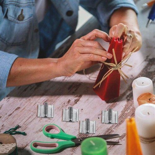 100 Pcs Wooden Wick Base Supplies Stabilizers Holders Iron