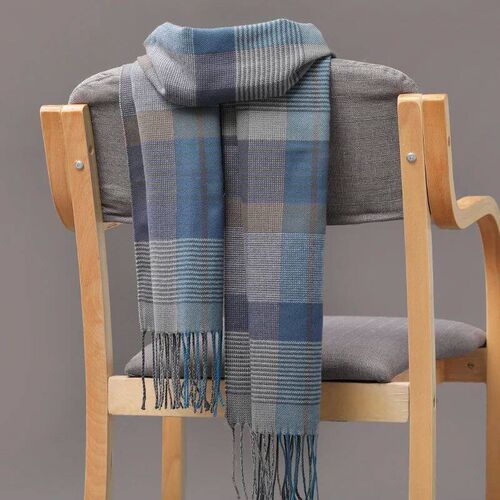 185*35cm Women Winter Tassel Color Lattice Cashmere Scarves