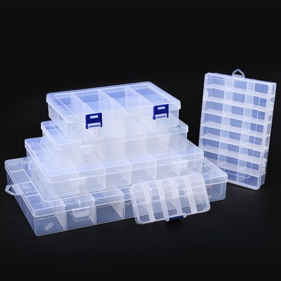 Plastic Storage Box Detachable Divider Organizer Tool Compon
