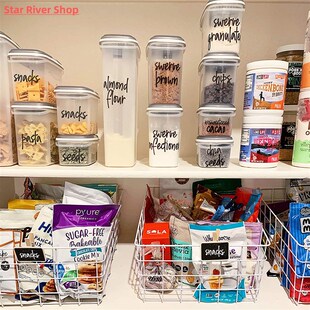 170PCS Pantry Label Printed Home Containers Jars Bottles Tag