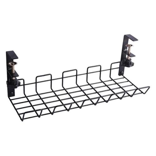 Wire Basket Shelf Under Table Storage Rack Wire Desk Cable U