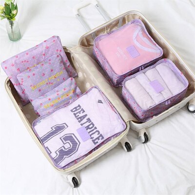6pcs/set storage bags clothes travel packing waterproof big