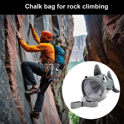 Shark Chalk Bag for Rock Climbing Animal Bouldering Chalk Ba