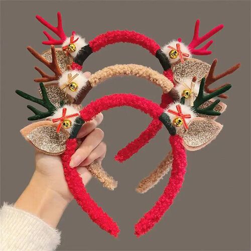Christmas Hair Hoop Plush Reindeer Antlers Deer Ear Christma