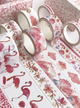 5Rolls Solid Color Washi Tape Set Decorative Masking Tape