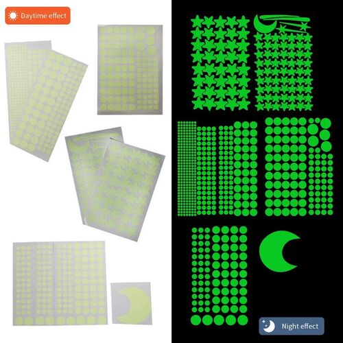 Luminous Moon Stars Wall ers for Kids room Bedroom Decor Glo