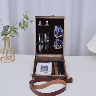 Writers Messenger Wood Box作家信使木盒 木质公文背包 中式挎包