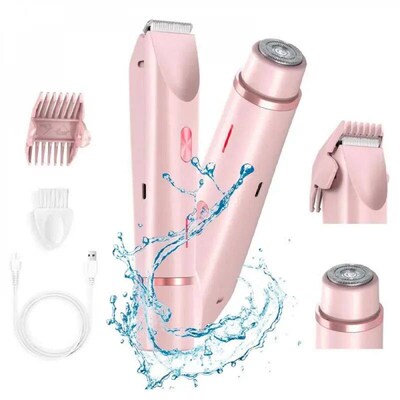 Portable Ladies Shaver  Waterproof 2 in 1 Lady Pubic Hair Gr