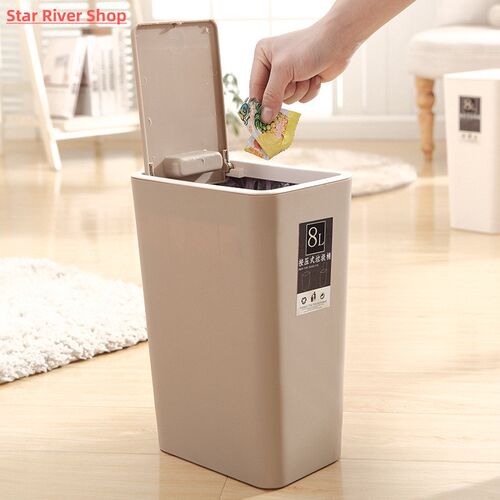 Trash Can Waste Bin For Kitchen Bathroom Toilet Narrow Type