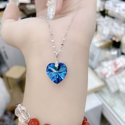 Heart of the sea female love crystal pendant Tanabata Valent