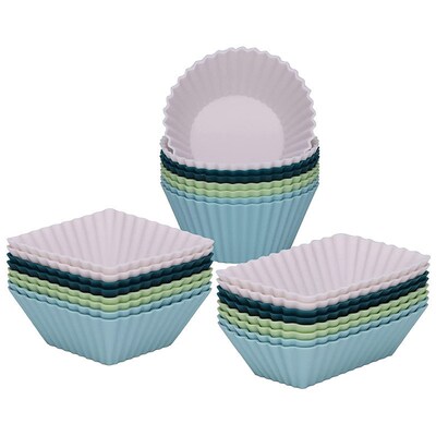 Silicone Cake Flan Mold Set Baking Pan Muffin Cup Bakeware