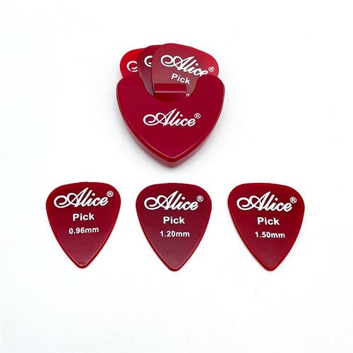 6 Guitar Picks + 1 Holder Case Alice Mediator Quick Storage