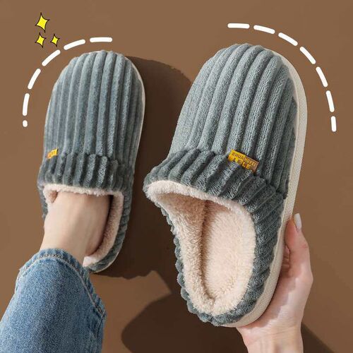 Winter Cotton Slippers Female Couple Home Warm Maomao Indoor