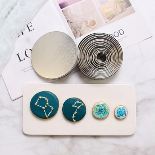 12 Pcs Stainless Steel Round Dumplings Wrappers Molds Set Cu